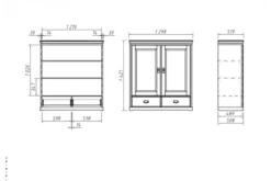 Armadio basso shabby toscano legno massello miele