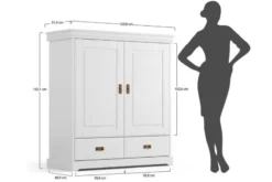 Armadio basso shabby toscano legno massello miele