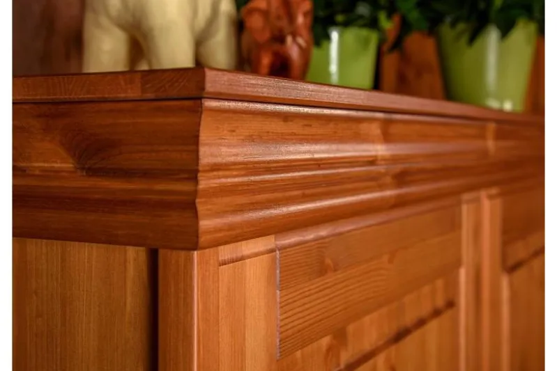 Armadio basso shabby toscano legno massello miele