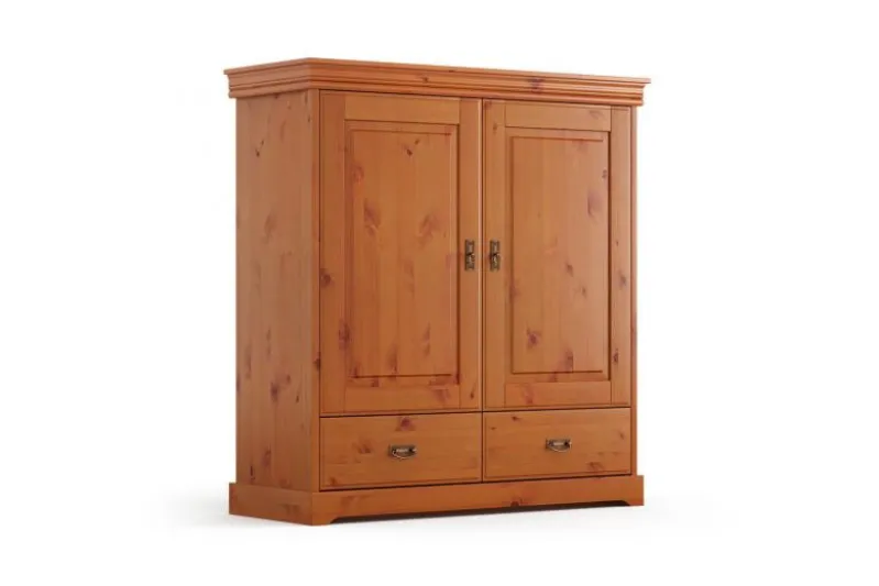 Armadio basso shabby toscano legno massello miele