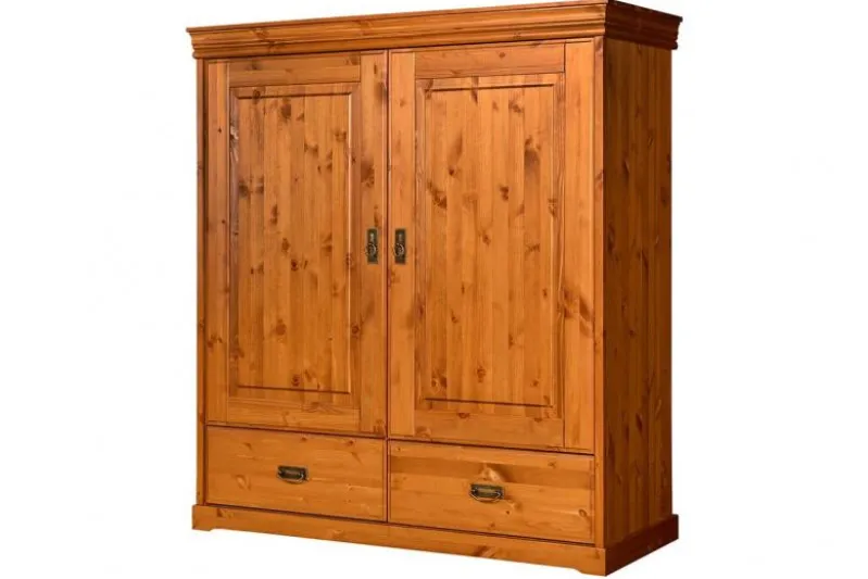 Armadio basso shabby toscano legno massello miele