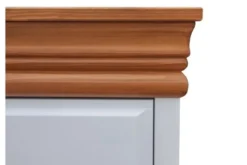 Armadio basso top miele legno massello 2 ante bianco toscano shabby