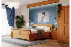 Armadio legno massello pino miele 2 ante shabby toscano