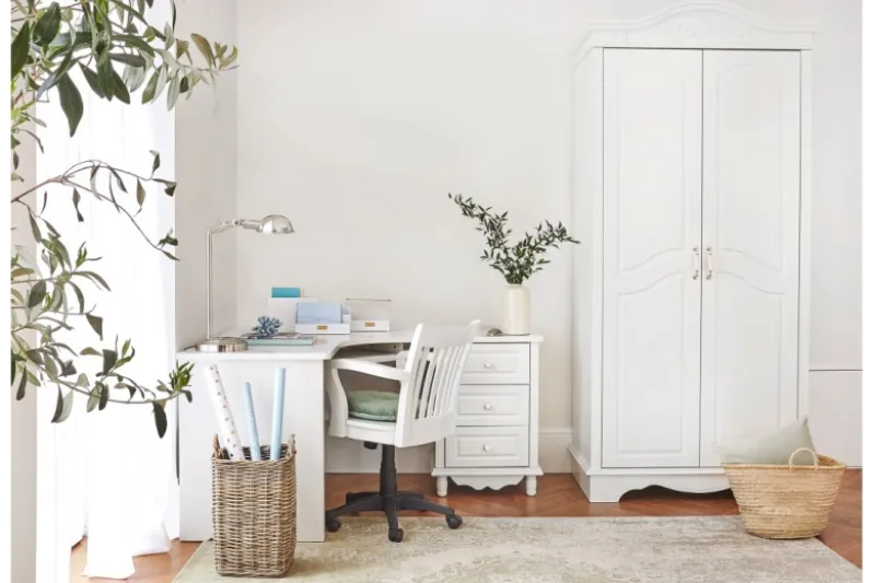 Armadio provenzale 2 ante legno bianco Princess 806B