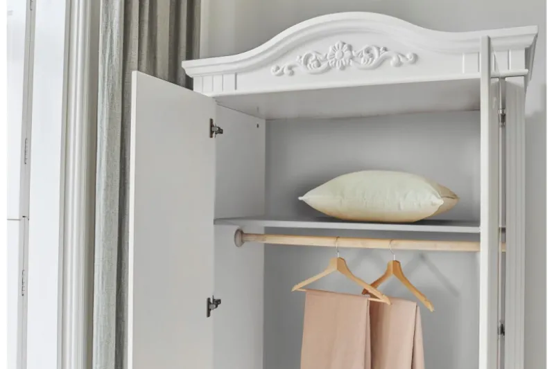 Armadio provenzale 2 ante legno bianco Princess 806B