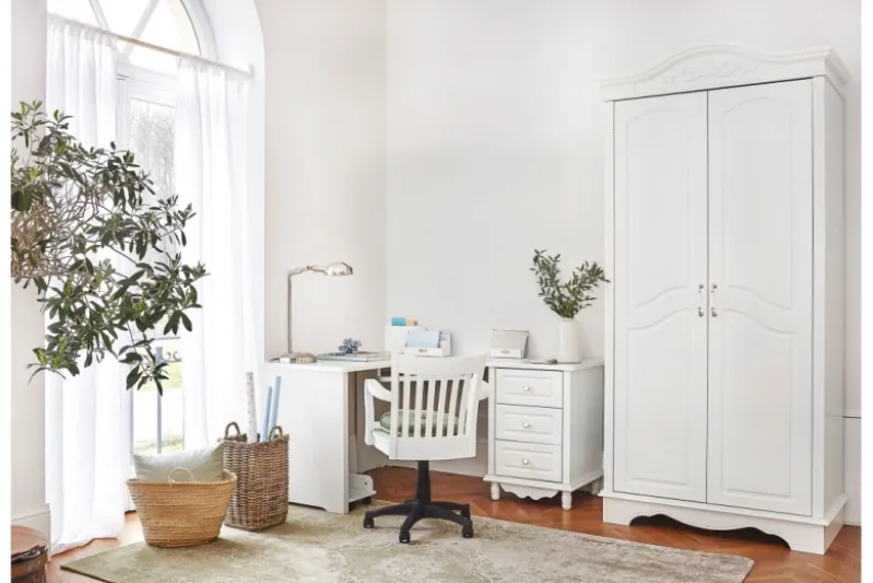 Armadio provenzale 2 ante legno bianco Princess 806B