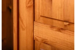 Armadio shabby toscano 3 ante con specchio legno massello miele