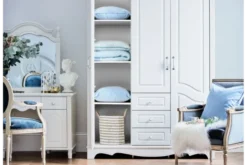 Armadio stile provenzale 3 ante legno bianco Princess 806