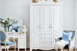 Armadio stile provenzale 3 ante legno bianco Princess 806
