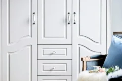 Armadio stile provenzale 3 ante legno bianco Princess 806