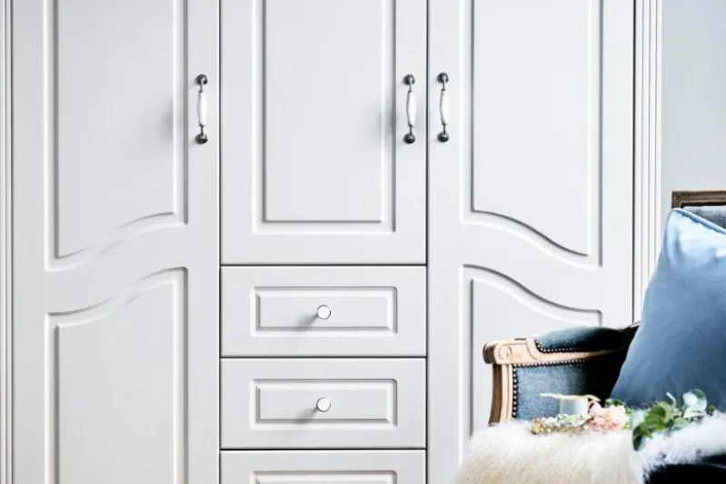 Armadio stile provenzale 3 ante legno bianco Princess 806