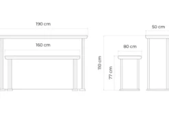 Bancone reception con scrivania classico 190 cm PRESTIGE D510