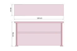 Bancone reception ufficio classico 220 cm PRESTIGE D510