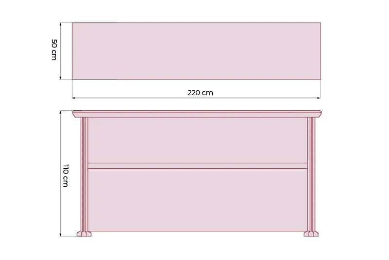 Bancone reception ufficio classico 220 cm PRESTIGE D510
