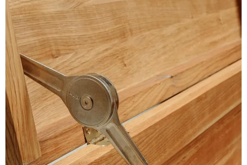 Cassapanca in rovere naturale massello oliato stile rustico moderno