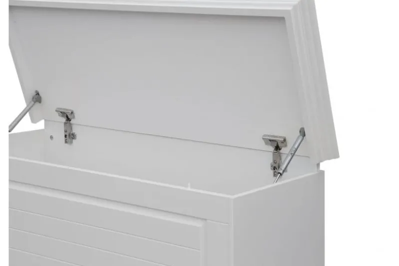 Cassapanca shabby chic pino massello bianco