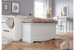 Cassapanca shabby chic pino massello bianco