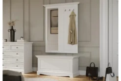 Cassapanca shabby chic pino massello bianco