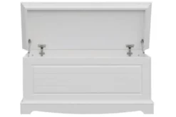 Cassapanca shabby chic pino massello bianco