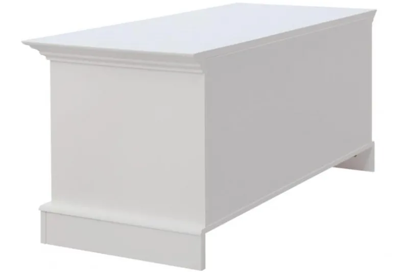 Cassapanca shabby chic pino massello bianco