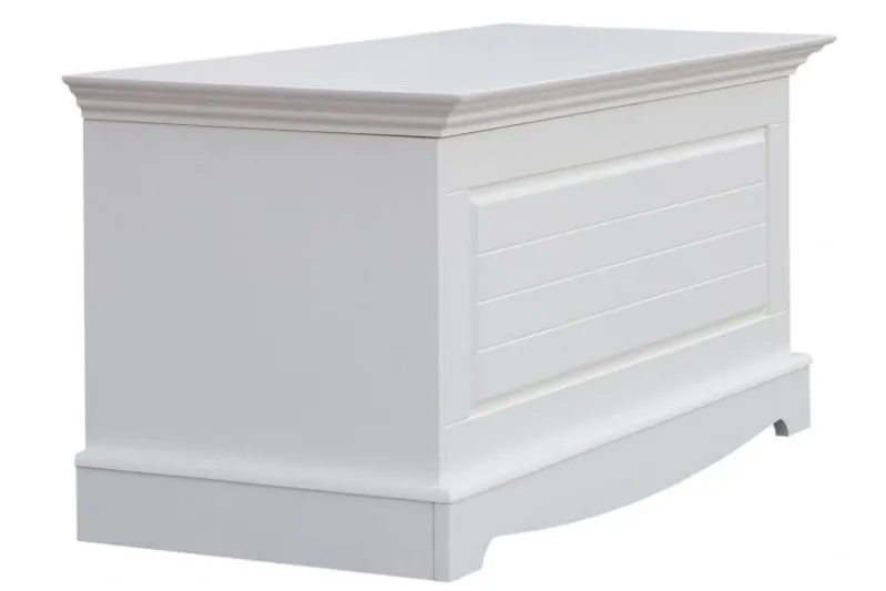 Cassapanca shabby chic pino massello bianco