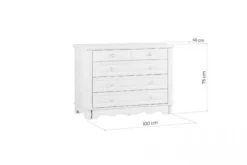 Cassettiera bianca stile provenzale Princess 805