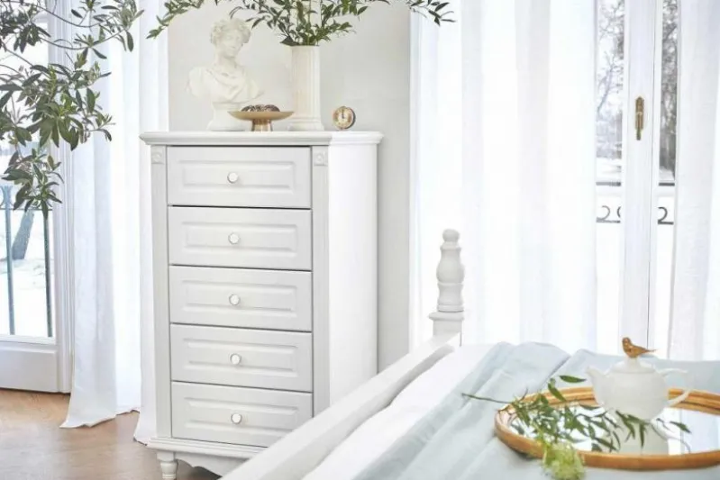 Cassettiera con 5 cassetti Princess 816 colore Bianco