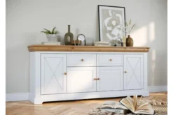 Cassettiera da ingresso legno massello di pino shabby country