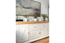 Cassettiera da ingresso legno massello di pino shabby country