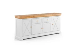 Cassettiera da ingresso legno massello di pino shabby country