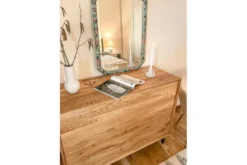 Cassettiera in rovere massello naturale oliato design moderno