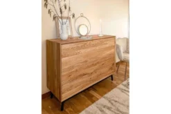 Cassettiera in rovere massello naturale oliato design moderno