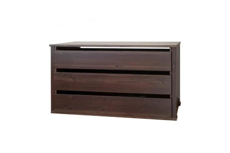 Cassettiera interna pino massello tabacco 116 cm shabby classico Rosella