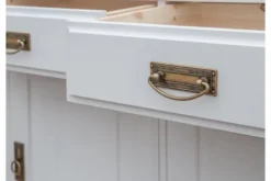 Cassettiera legno massello con 3 ante bianca toscano shabby