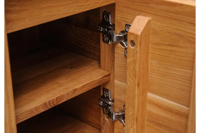 Cassettiera moderna in rovere naturale massello oliato