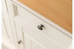 Cassettiera shabby chic pino massello bianco e naturale