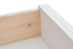 Cassettiera shabby chic pino massello bianco piano color noce