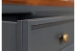 Cassettiera shabby chic pino massello piano color rovere