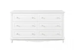 Cassettone provenzale 6 cassetti legno bianco PRINCESS 836-6A