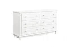 Cassettone provenzale 6 cassetti legno bianco PRINCESS 836-6A