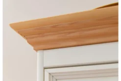 Cassettone shabby chic pino massello bianco e naturale