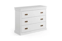 Comò in legno massello di pino bianco shabby chic toscano