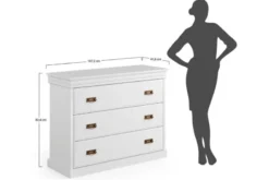 Comò miele naturale legno massello shabby toscano