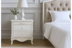 Comodino avorio classico con cassetti BELLA 903