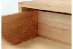 Comodino 1 cassetto in legno massello di rovere naturale