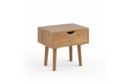 Comodino 1 cassetto in legno massello di rovere naturale