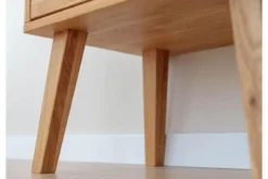 Comodino 1 cassetto in legno massello di rovere naturale