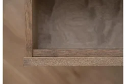 Comodino in legno massello di rovere naturale affumicato