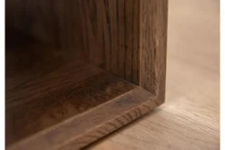 Comodino in legno massello di rovere naturale affumicato