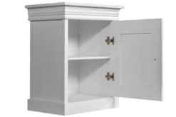 Comodino legno massello bianco toscano shabby